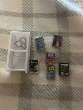 Miniature Book Set with White Display Case - Multicolor Mini Covers